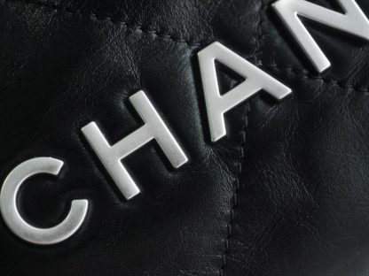 REPLICA CHANEL 22 MINI HANDBAG CALFSKIN BLACK & SLIVER HARDWARE 2025 #4043 - Image 15