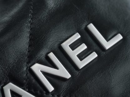 REPLICA CHANEL 22 MINI HANDBAG CALFSKIN BLACK & SLIVER HARDWARE 2025 #4043 - Image 16