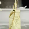 REPLICA CHANEL 22 MINI HANDBAG CALFSKIN LIGHT YELLOW 2025 #4040 - Image 5