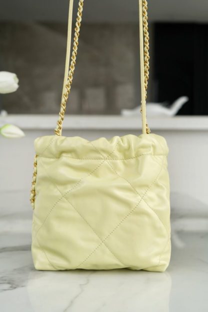 REPLICA CHANEL 22 MINI HANDBAG CALFSKIN LIGHT YELLOW 2025 #4040 - Image 7