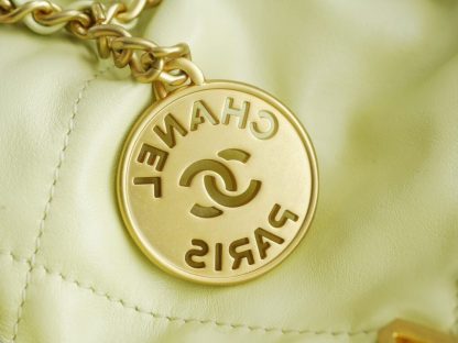 REPLICA CHANEL 22 MINI HANDBAG CALFSKIN LIGHT YELLOW 2025 #4040 - Image 10