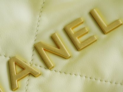 REPLICA CHANEL 22 MINI HANDBAG CALFSKIN LIGHT YELLOW 2025 #4040 - Image 13