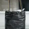 REPLICA CHANEL 22 MINI HANDBAG CALFSKIN BLACK 2025 #4039 - Image 2