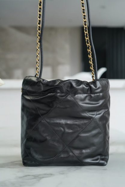 REPLICA CHANEL 22 MINI HANDBAG CALFSKIN BLACK 2025 #4039 - Image 2