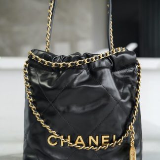 REPLICA CHANEL 22 MINI HANDBAG CALFSKIN BLACK 2025 #4039