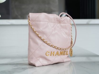 REPLICA CHANEL 22 MINI HANDBAG CALFSKIN LIGHT PINK 2025 #4038 - Image 3
