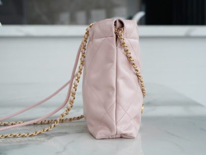REPLICA CHANEL 22 MINI HANDBAG CALFSKIN LIGHT PINK 2025 #4038 - Image 4