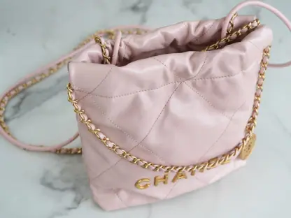 REPLICA CHANEL 22 MINI HANDBAG CALFSKIN LIGHT PINK 2025 #4038 - Image 2