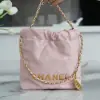 REPLICA CHANEL 22 MINI HANDBAG CALFSKIN LIGHT PINK 2025 #4038