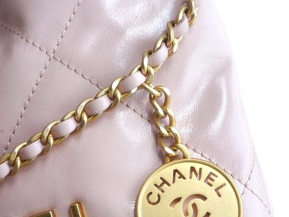 REPLICA CHANEL 22 MINI HANDBAG CALFSKIN LIGHT PINK 2025 #4038 - Image 10