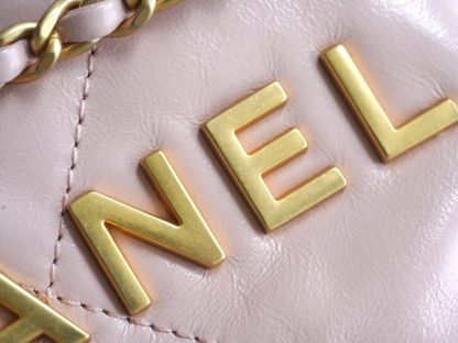 REPLICA CHANEL 22 MINI HANDBAG CALFSKIN LIGHT PINK 2025 #4038 - Image 11