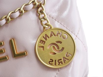REPLICA CHANEL 22 MINI HANDBAG CALFSKIN LIGHT PINK 2025 #4038 - Image 15