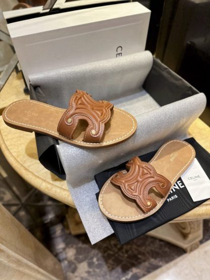 REPLICA CELINE TRIOMPHE MULE IN CALFSKIN #3926 - Image 9