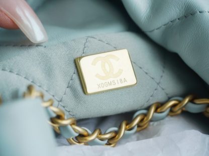 REPLICA CHANEL 22 MINI HANDBAG CALFSKIN LIGHT BLUE 2025 #4041 - Image 3