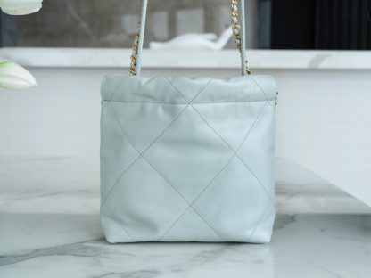 REPLICA CHANEL 22 MINI HANDBAG CALFSKIN LIGHT BLUE 2025 #4041 - Image 7