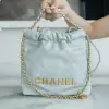 REPLICA CHANEL 22 MINI HANDBAG CALFSKIN LIGHT BLUE 2025 #4041