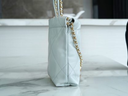 REPLICA CHANEL 22 MINI HANDBAG CALFSKIN LIGHT BLUE 2025 #4041 - Image 8