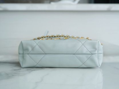 REPLICA CHANEL 22 MINI HANDBAG CALFSKIN LIGHT BLUE 2025 #4041 - Image 4