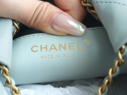 REPLICA CHANEL 22 MINI HANDBAG CALFSKIN LIGHT BLUE 2025 #4041 - Image 2