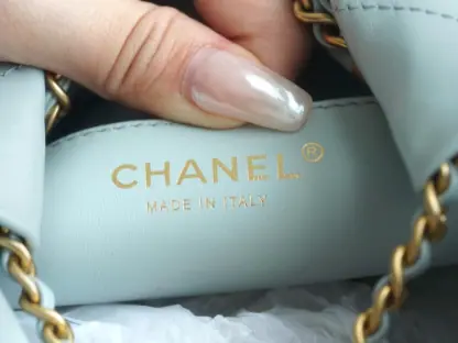 REPLICA CHANEL 22 MINI HANDBAG CALFSKIN LIGHT BLUE 2025 #4041 - Image 2