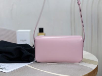 REPLICA CELINE SHOULDER BAG CLAUDE IN SHINY CALFSKIN PINK #3950 - Image 15