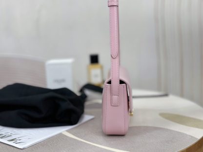 REPLICA CELINE SHOULDER BAG CLAUDE IN SHINY CALFSKIN PINK #3950 - Image 17