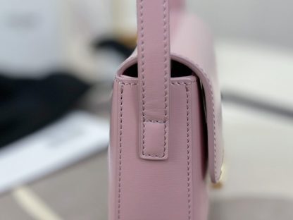 REPLICA CELINE SHOULDER BAG CLAUDE IN SHINY CALFSKIN PINK #3950 - Image 4