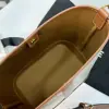 REPLICA CELINE SMALL BUCKET IN TRIOMPHE CANVAS AND CALFSKIN 191442 GREGE #3962 - Image 8