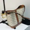 REPLICA CELINE SMALL BUCKET IN TRIOMPHE CANVAS AND CALFSKIN 191442 GREGE #3962 - Image 13