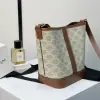 REPLICA CELINE SMALL BUCKET IN TRIOMPHE CANVAS AND CALFSKIN 191442 GREGE #3962 - Image 15