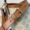 REPLICA CELINE SMALL BUCKET IN TRIOMPHE CANVAS AND CALFSKIN 191442 GREGE #3962 - Image 2