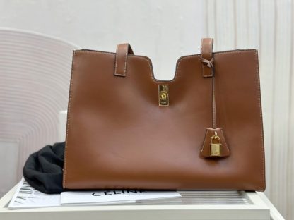 REPLICA CELINE CABAS 16 SOFT IN SMOOTH CALFSKIN IN TAN #3944 - Image 12