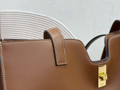 REPLICA CELINE CABAS 16 SOFT IN SMOOTH CALFSKIN IN TAN #3944 - Image 6