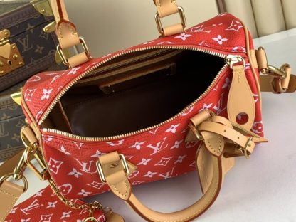  Louis Vuitton Speedy P9 Bandoulière 25 M24425 Red #3997 - Image 5
