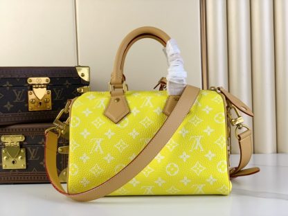  Louis Vuitton Speedy P9 Bandoulière 25 M24426 Jaune Mat #3993 - Image 4
