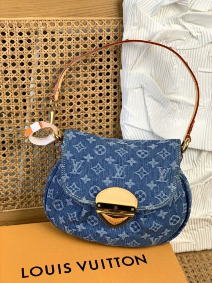  Louis Vuitton Monogram Denim Sunset Handbag M46829 #4097 - Image 4