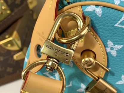  Louis Vuitton Speedy P9 Bandoulière 25 M11561 Turquoise #3992 - Image 3