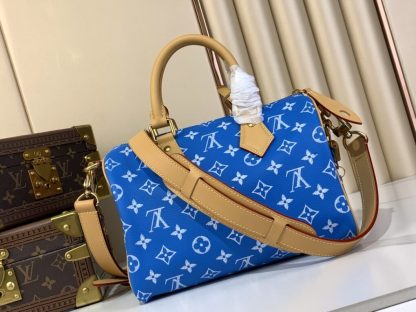  Louis Vuitton Speedy P9 Bandoulière 25 M24424 Blue #3995 - Image 2