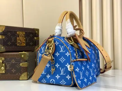  Louis Vuitton Speedy P9 Bandoulière 25 M24424 Blue #3995 - Image 8