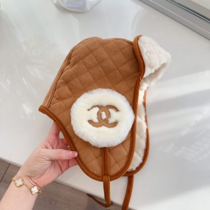  CHANEL Lambskin Skiing Hat Beige 2025 #4080 - Image 3