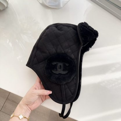  CHANEL Lambskin Skiing Hat Black 2025 #4081 - Image 7