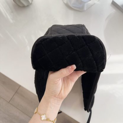  CHANEL Lambskin Skiing Hat Black 2025 #4081 - Image 6