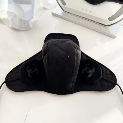  CHANEL Lambskin Skiing Hat Black 2025 #4081 - Image 3