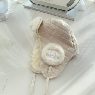 Replica CHANEL Lambskin Skiing Hat Grey 2025 #4082