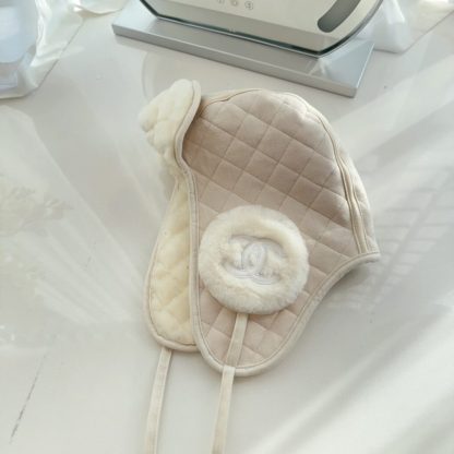 Replica CHANEL Lambskin Skiing Hat Grey 2025 #4082