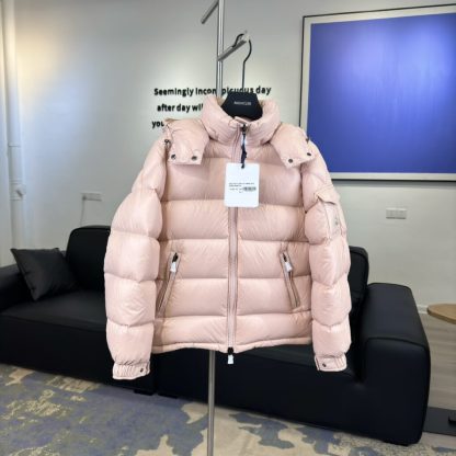 REPLICA MONCLER MAIRE HOODED SHORT DOWN JACKET FOR WOMEN PINK #3989 - Image 7