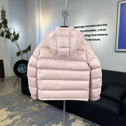 REPLICA MONCLER MAIRE HOODED SHORT DOWN JACKET FOR WOMEN PINK #3989 - Image 3