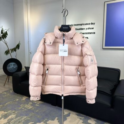 REPLICA MONCLER MAIRE HOODED SHORT DOWN JACKET FOR WOMEN PINK #3989 - Image 9