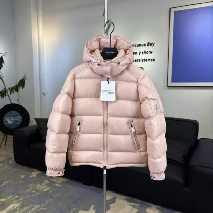 REPLICA MONCLER MAIRE HOODED SHORT DOWN JACKET FOR WOMEN PINK #3989 - Image 5