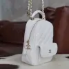 REPLICA CHANEL CLASSIC MINI BACKPACK CAVIAR WHITE #4035 - Image 6